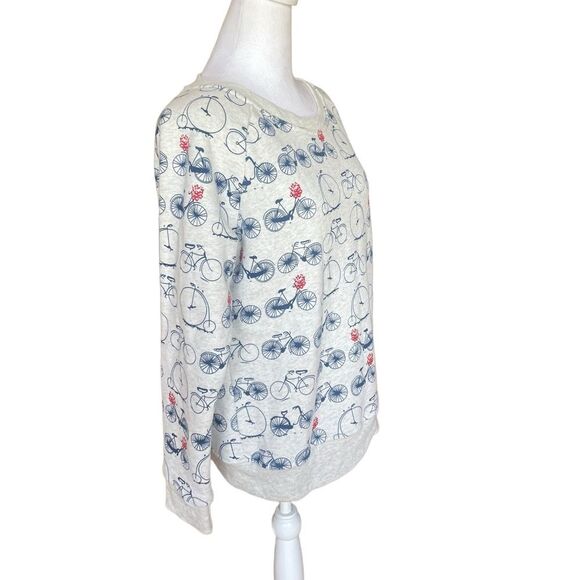 L A Soul Bicycle Cycle Print Crew Neck Pullover Sweatshirt Women Size Medium - Picture 5 of 10